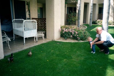 Emma shows keen interest in the ducks