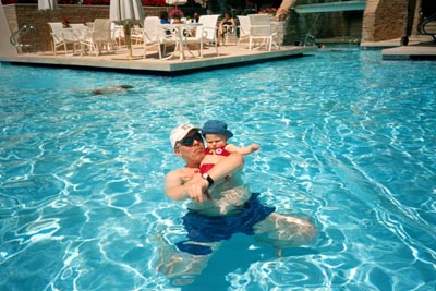 Stewart and Emma in the Swimming Pool