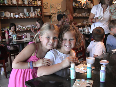 Emma and Libby at Emma's Birthday Party, Six Years Old