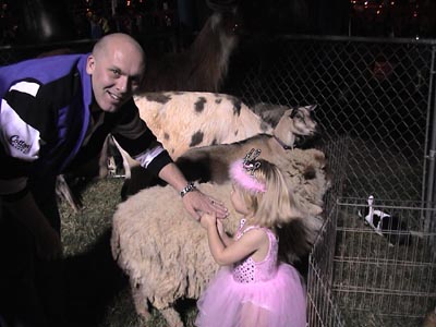 We all go to Emmas School Church for evening of Halloween with the farm animals