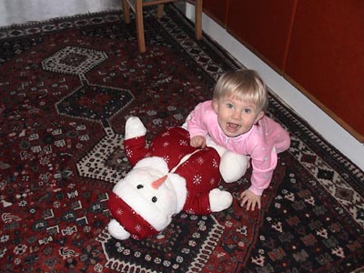 Emma and her new Snowman