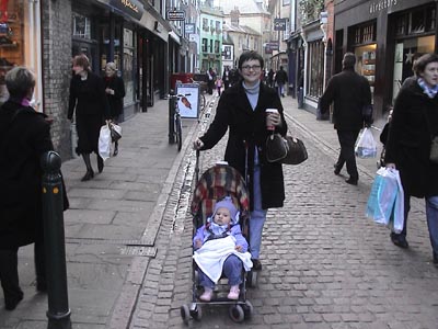 Nicole and Emma on the streets of Cambridge