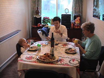 Christmas Dinner - Emma, Nicole and my Mother