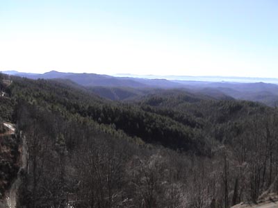 We all drive to the Blue Ridge Mountains in North Carolina