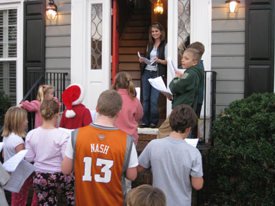 Carol Singing at Tracey & Chester's house