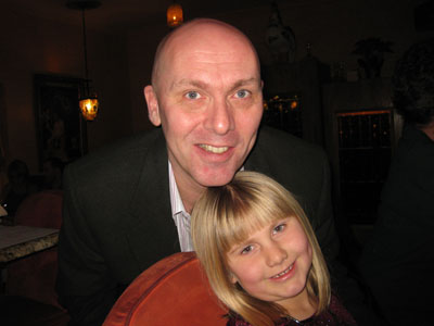 Emma and Stewart at the bar in Toscanas on New Year Eve