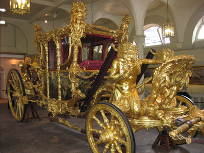 Queens Coronation Coach; one of many ceremonial coaches that we see 