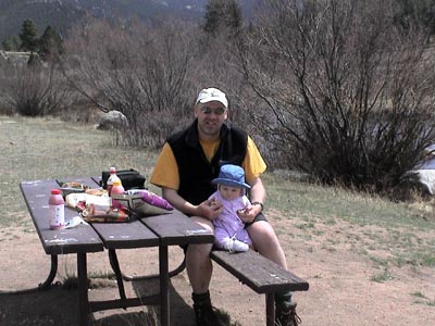 Picnic in May at Rocky Mountain National Park in Estes