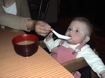 Emma loves Miso Soup at Sushi Restaurants