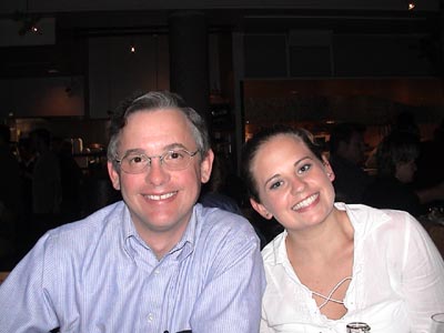 Mark and his daughter Sarah - note no Sushi between the teeth !