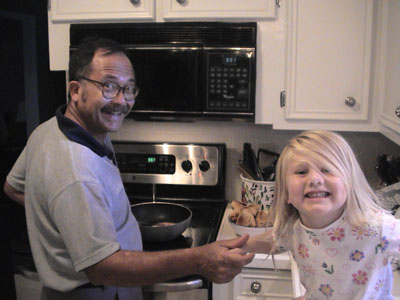 Joseph comes our house to teach us how to cook Indian