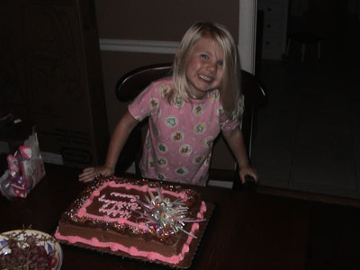 Emmas 3 yr birthday and chocolate cake