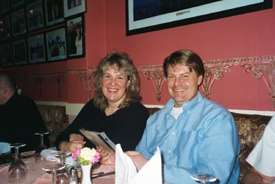 Mark and Niki Baker at the Indian in Chadwell Heath