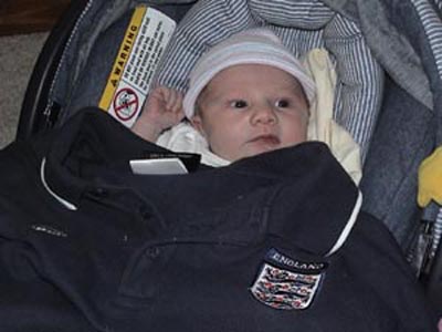 Emma in her England Football Shirt